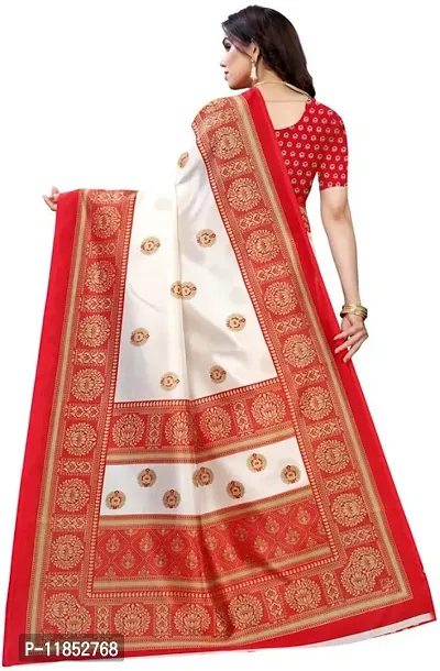 New Launched Art Silk Saree with Blouse piece For Women-thumb4