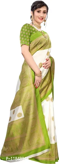 Trendy Art Silk Saree with Blouse piece For Women-thumb5