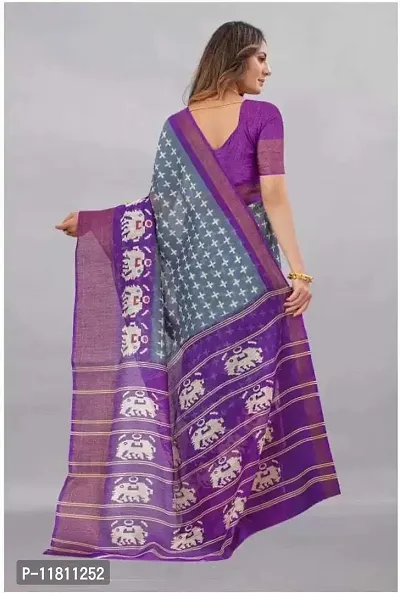 Stylish Art Silk Purple Bhagalpuri Saree with Blouse piece For Women Pack Of 1-thumb3
