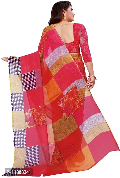 Stylish Georgette Multicoloured Daily Wear Saree with Blouse piece For Women Pack Of 2-thumb4