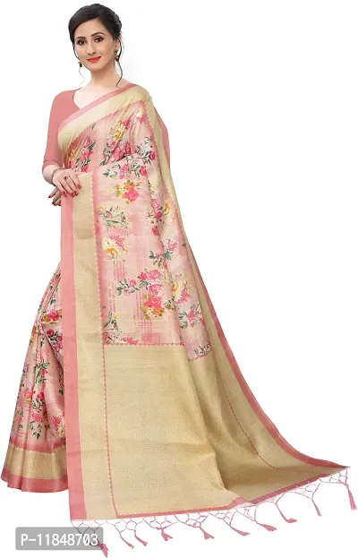 Trendy Pure Silk Saree with Blouse piece For Women-thumb3