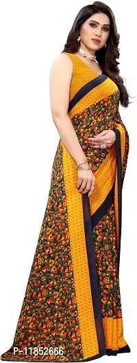 New Launched Georgette Saree with Blouse piece For Women-thumb3