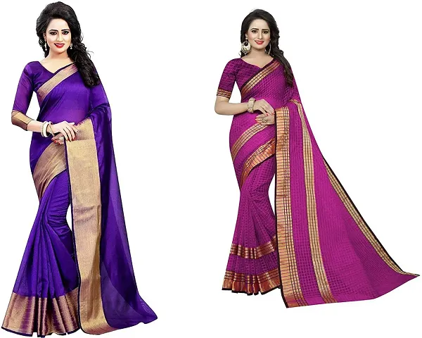 Trendy Georgette Combo Sarees With Blouse Piece