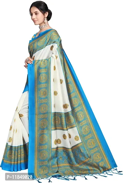 Trendy Art Silk Saree with Blouse piece For Women-thumb2