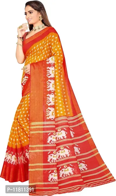 Stylish Art Silk Red Bhagalpuri Saree with Blouse piece For Women Pack Of 1-thumb3