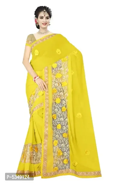 Beautiful Polyester Saree with Blouse piece