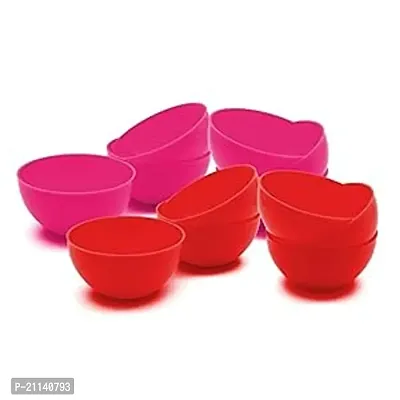 Durable Bowl Set for Food/Soup/Cereals Plastic Vegetable Bowl Pack Of 8