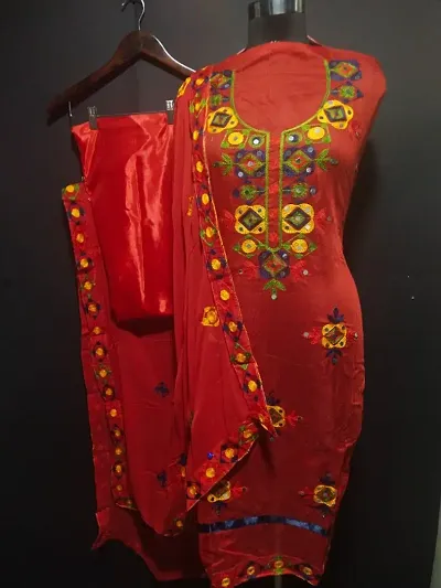 Chanderi Silk Embroidered Women Dress Material