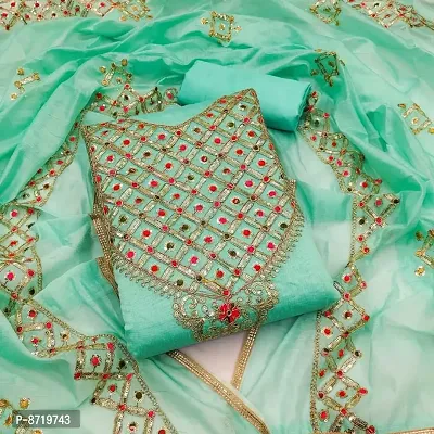 Unstitched Ladies Printed Chanderi Silk Suit Material at Rs 1500/piece in  Jaipur