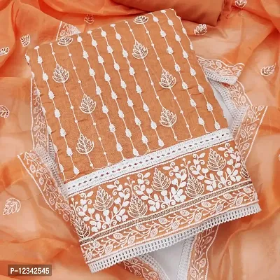 Chanderi Silk Dress Material With Dupatta (3Pcs)-FRSSLCHDMSK119021 –  Weavesmart