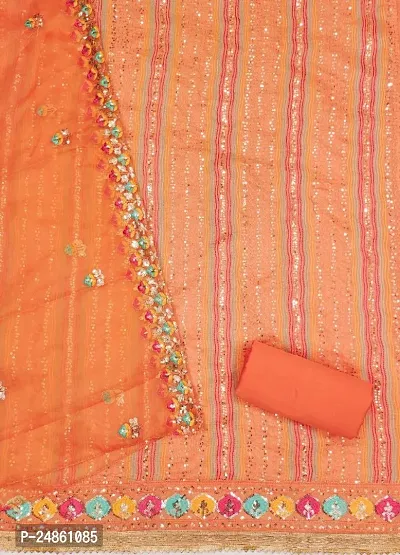 Classic Chanderi Silk  Dress Material with Dupatta