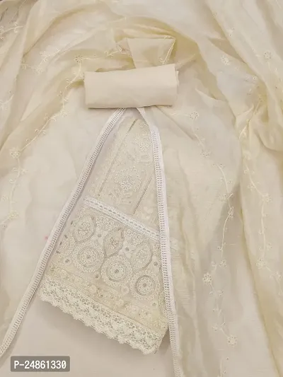 Classic Chanderi Silk  Dress Material with Dupatta