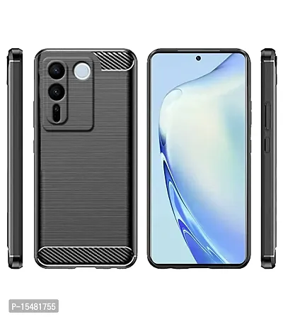 Neellohit Unisex Soft Silicone Back Cover Case for vivo V27 Pro - Scratch Proof, Flexible, Matte Finish, Mobile Cover-thumb0
