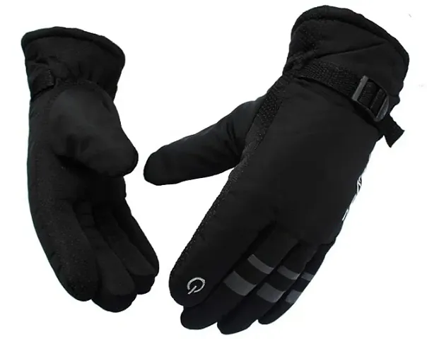 Alexvyan -20? Snow and Windproof Thermal Soft Warm Winter Gloves (Fleece Inside) for Riding, Protective Warm Hand Riding Cycling, Byke, Bike, Scooty,Motorcycle for Men, Boy,Male