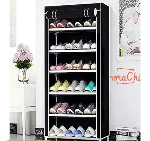 6L Black Shoe Rack