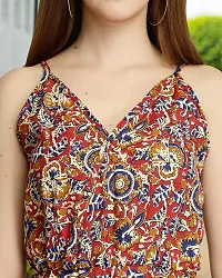 Stylish Multicoloured Crepe Printed Dresses For Women-thumb2