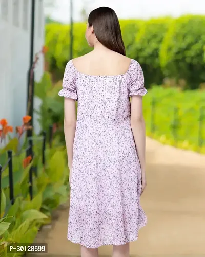 Stylish Purple Georgette Printed Dresses For Women-thumb2