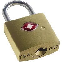 Lewis N Clark Tsa12 Travel Sentry Mini Padlock - Brass Square-thumb3