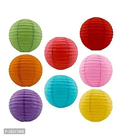 Rangwell Hanging Lantern Rice Paper Ball Lamp Shade (12 inch,multicolor, pack of 5)-thumb0