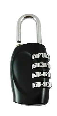 Docoss Stainless Steel 4-Digit Combination Padlock Set (Multicolor, Pack of 2)-thumb1