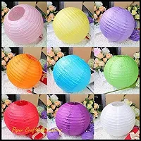 Rangwell Hanging Lantern Rice Paper Ball Lamp Shade (12inch, Mix Colour) - Pack of 10-thumb4