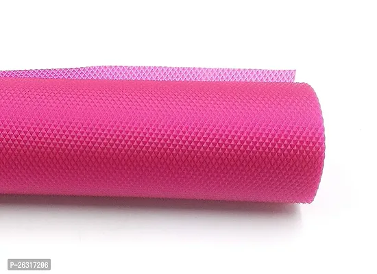 Rangwell Multipurpose Textured Anti-Slip Eva Mat for Fridge, Bathroom, Kitchen, Drawer, Shelf Liner (Pink, 45x500)-thumb3