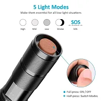 Rangwell Plastic LED Torch Flashlight, Black, Pack of 1-thumb1