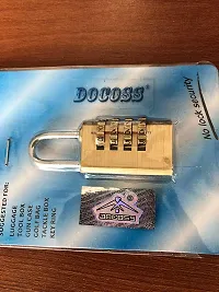 DOCOSS Polished Brass Luggage Locks (Gold_S3_4_DIGIT_BRASS_Number_LOCK) Set of 3-thumb3