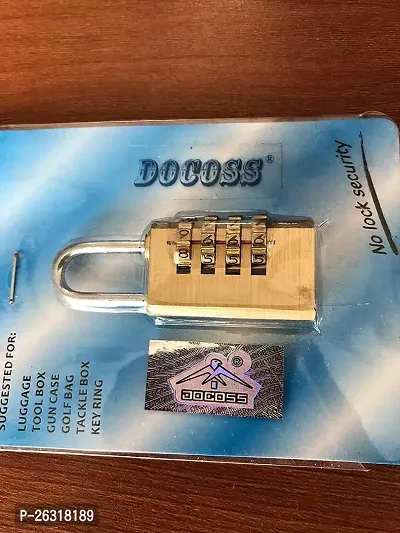 DOCOSS Polished Brass Luggage Locks (Gold_S3_4_DIGIT_BRASS_Number_LOCK) Set of 3-thumb4