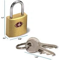 Lewis N Clark Tsa12 Travel Sentry Mini Padlock - Brass Square-thumb4