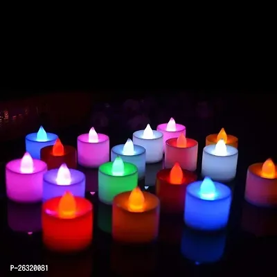 Rangwell Flameless and Smokeless Decorative Acrylic Candles Transparent Led Tea Light Candle for Gifting, House, Diwali, Christmas, Festival, Events Decor Candles-thumb5