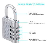 Rangwell Bag Lock Combination Number Locks for Door Password Key Home Digital Finger Padlock Deal Security Smart 4-Digit Safe Pin Hand Bag, Lock for Home/Shop/Office/Store/Farmhouse(Pack of 2)-thumb2