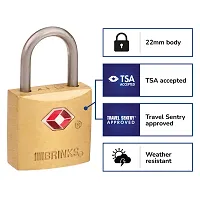 Brinks 171-20271 TSA Approved 22mm Keyed Luggage Lock, Solid Brass, 2-Pack-thumb1