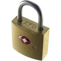 Lewis N Clark Tsa12 Travel Sentry Mini Padlock - Brass Square-thumb2