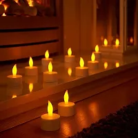 Rangwell Acrylic Flameless  Smokeless Decorative Candles Led Tea Light Perfect for Gift, Diwali, Navratri Decoration | Led Tea Light Candles (Yellow - Pack of 36)-thumb4