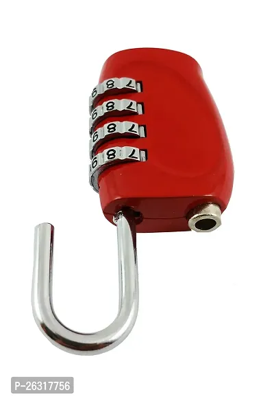 Docoss Stainless Steel 4-Digit Combination Padlock Set (Multicolor, Pack of 2)-thumb5