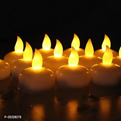 Rangwell LED Candle Tealight Diya Decorative Lights for Home Wall Lighting Decoration (Yellow Warm) (Decorative Candles-24) (White 24pc)-thumb3