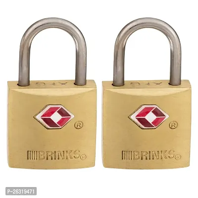 Brinks 171-20271 TSA Approved 22mm Keyed Luggage Lock, Solid Brass, 2-Pack-thumb0