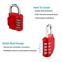 Rangwell 4 Digit Padlock for School, Luggage Suitcase Baggage Locks, Filing Cabinets, Gym  Sports Locker, Toolbox, Fence, Case, 1 Pack (Multicocol)-thumb1