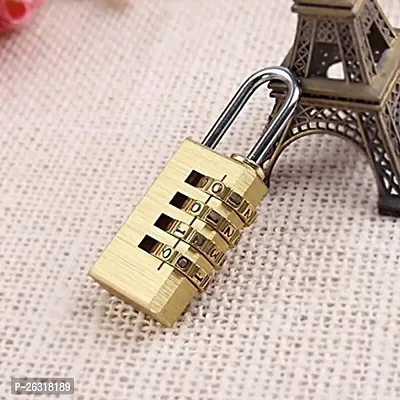 DOCOSS Polished Brass Luggage Locks (Gold_S3_4_DIGIT_BRASS_Number_LOCK) Set of 3-thumb5