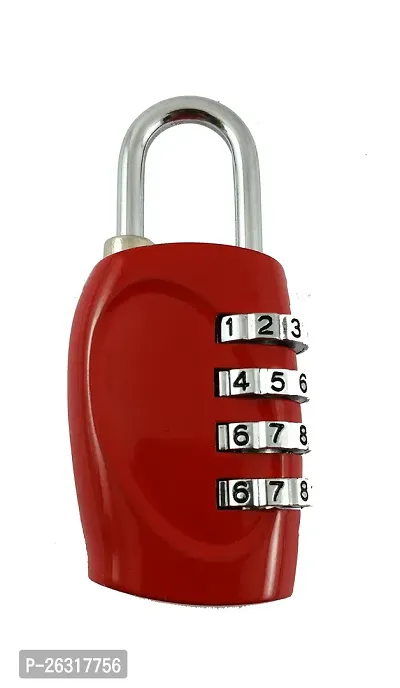 Docoss Stainless Steel 4-Digit Combination Padlock Set (Multicolor, Pack of 2)-thumb4