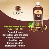 SHIKAKAI,AREETHA and AMLA 2 in 1 Shampoo + Conditioner-thumb2