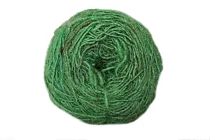 Recycled Sari Silk Yarn - Bottle Green Solid Colour (100 Grams)-thumb3