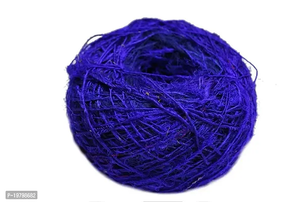 Recycled Sari Silk Yarn - Solid Color Purple (100 Grams)