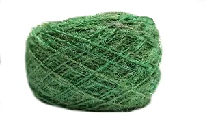 Recycled Sari Silk Yarn - Bottle Green Solid Colour (100 Grams)-thumb2