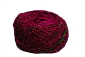 Recycled Sari Silk Yarn - Solid Color Pink 100 Grams-thumb2