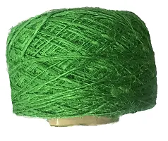 Recycled Sari Silk Yarn - Solid Color Parrot Green (100 Grams)-thumb2