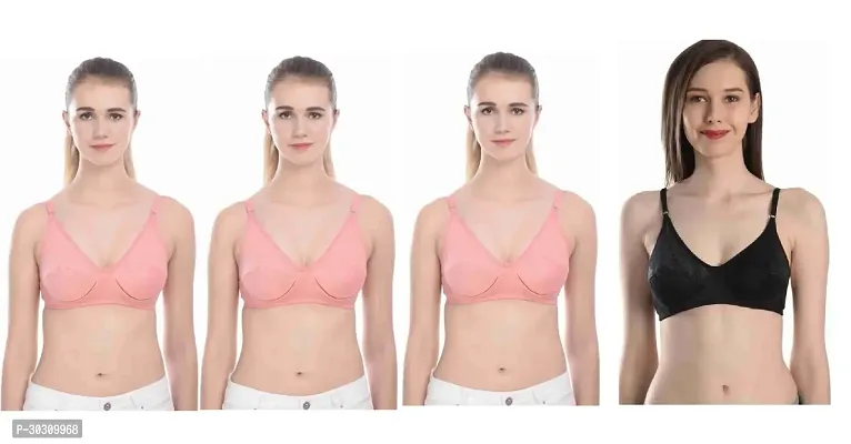 Womens Bra Best Selling, Regular Bra, Daily Use Pack of 4