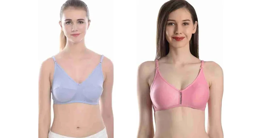 Comfy Blend Solid Non Padded Bra Pack of 2