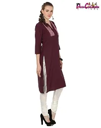 DESI CHHOKRI Women Cotton A-Line Kurti (DC_05_MRN-XL)-thumb2